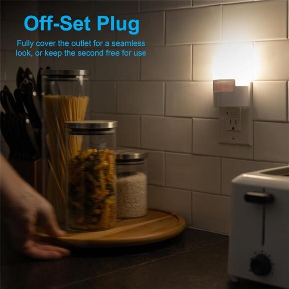 LED Motion Sensor Night Light, Plug into wall, 40 Lumens, Soft White, Bedroom - Picture 2 of 7